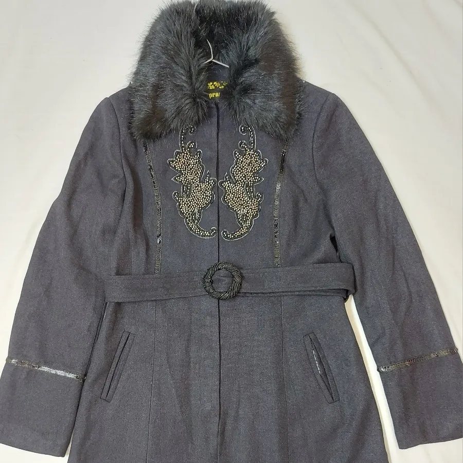 پالتو فوتر مشکی سنگدوزی