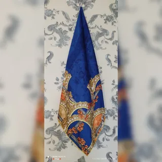 روسری ساتن دور دست دوز