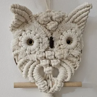 آویز مکرومه جغد