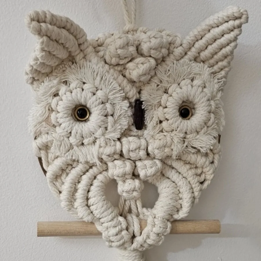 آویز مکرومه جغد