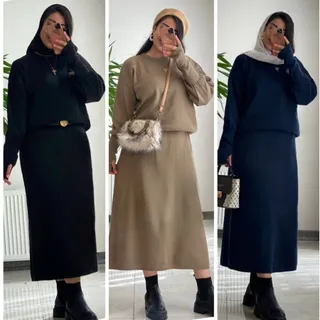 ست بلوز دامن فینگر دار