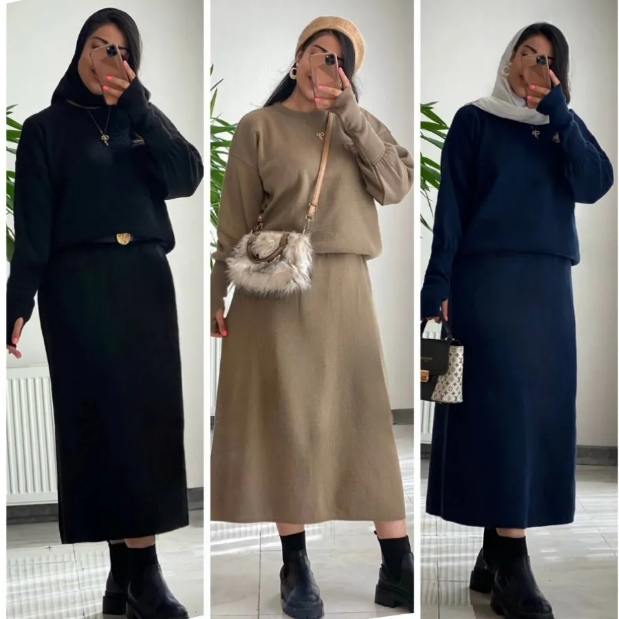 ست بلوز دامن فینگر دار