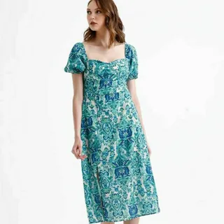 پیراهن حریر طرح دار ترک