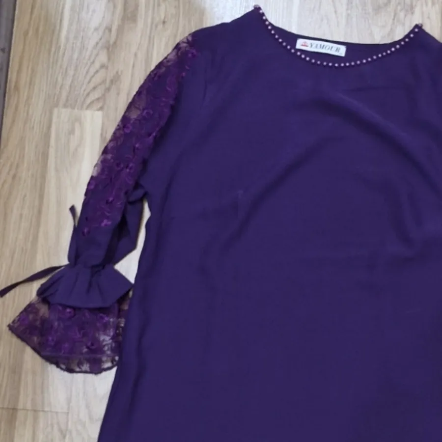 بلوز زنانه گیپور و پارچه