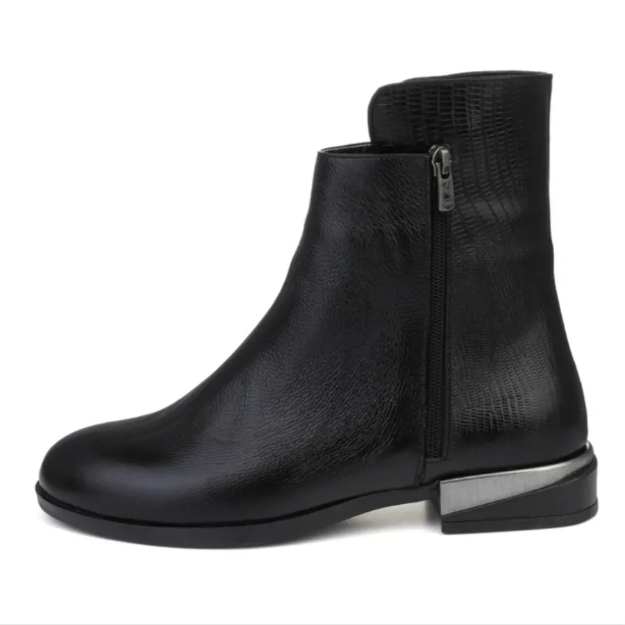 نیم بوت چرم زنانه