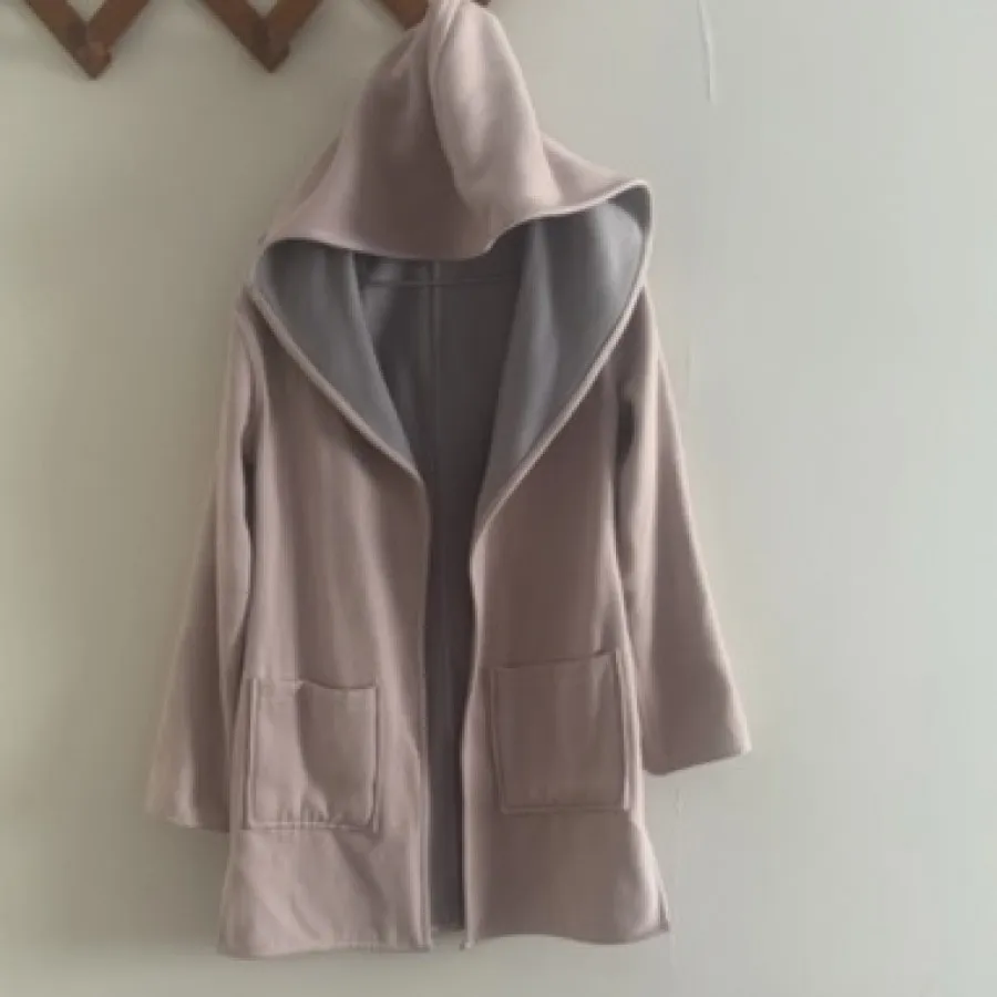 پالتو دو رو صورتی طوسی