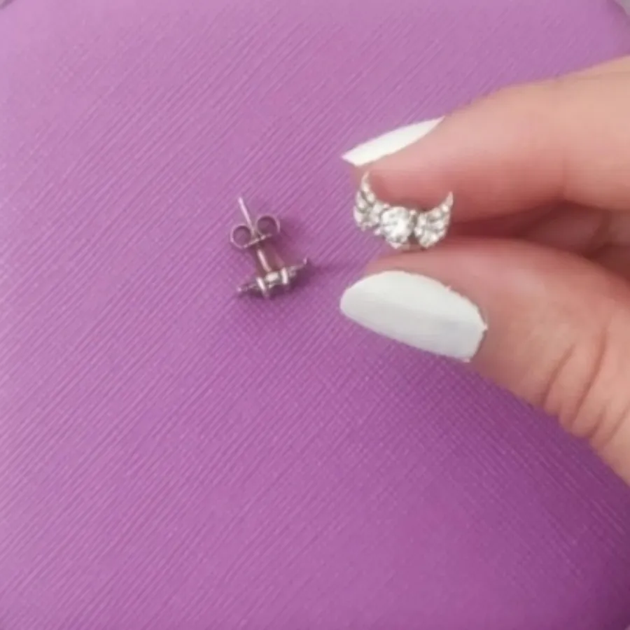 گوشواره بال فرشته نقره