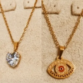 دو عدد گردنبند کپی طلا