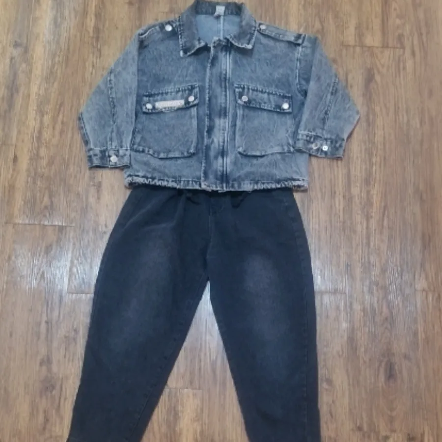 کراپ کت جین باشلوارمام