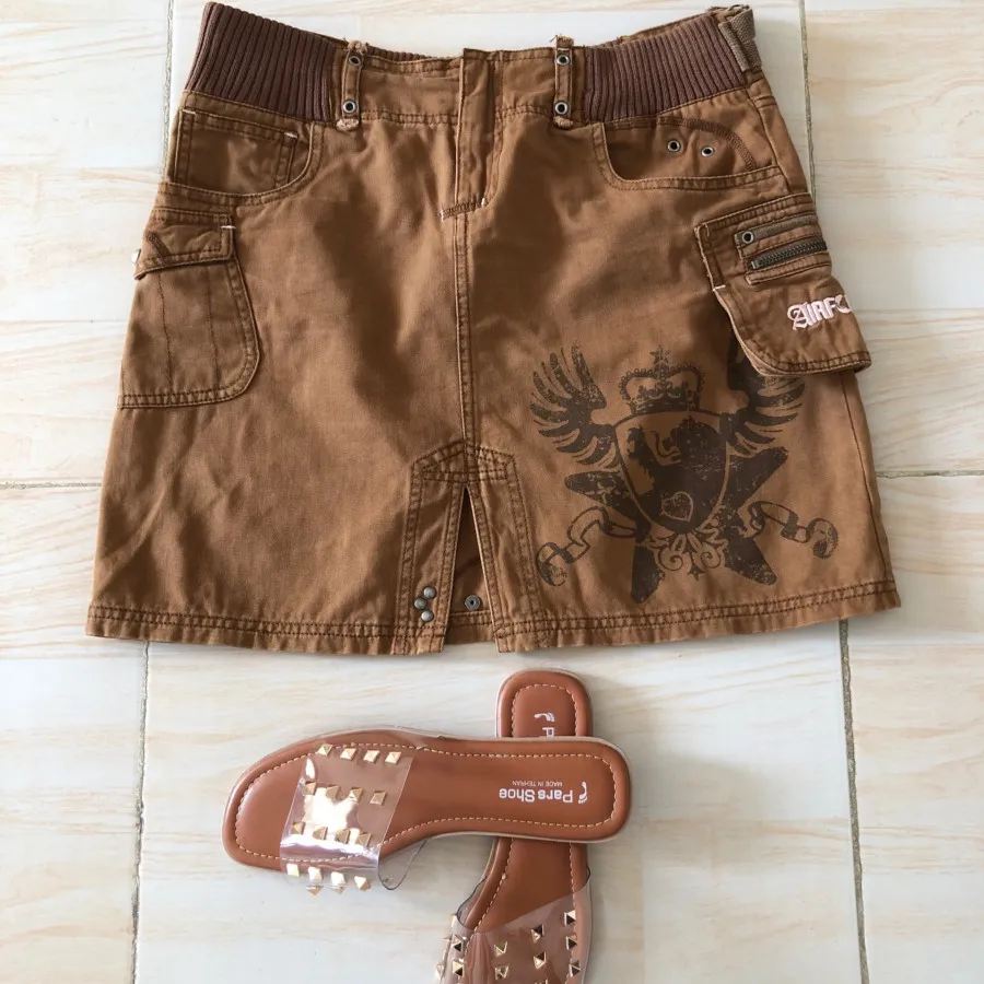 دامن کتان کارگو