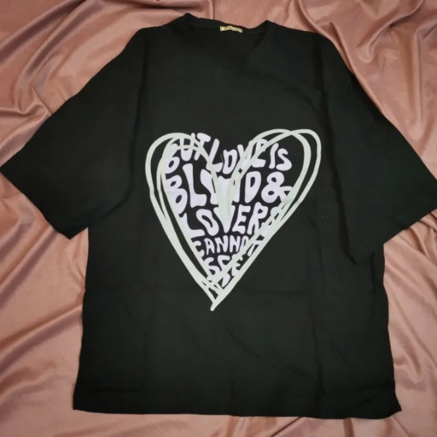 تیشرت لانگ چاپ قلبی