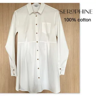 شومیز سفید تمام کتان