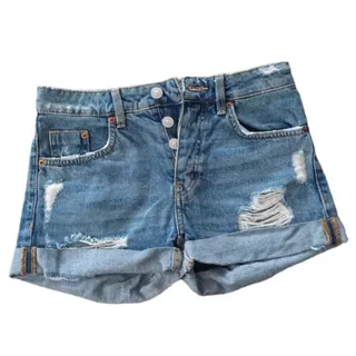 شلوارک جین زاپدار