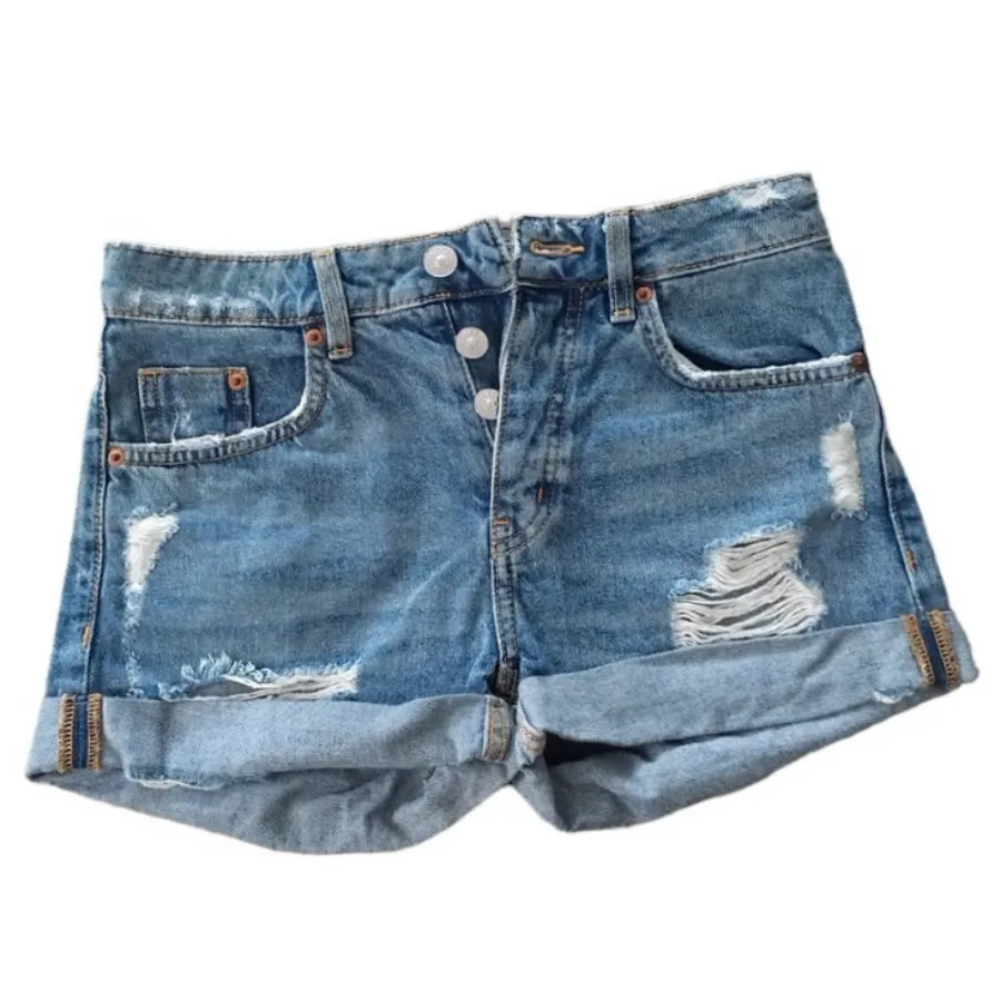 شلوارک جین زاپدار