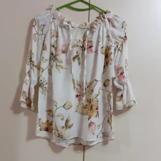 شومیز سفید طرح دار