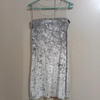 پیراهن مخمل طوسی