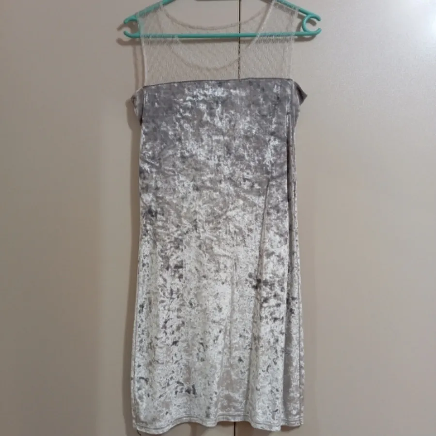 پیراهن مخمل طوسی