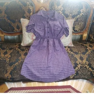 پیراهن آستین کوتاه بنفش