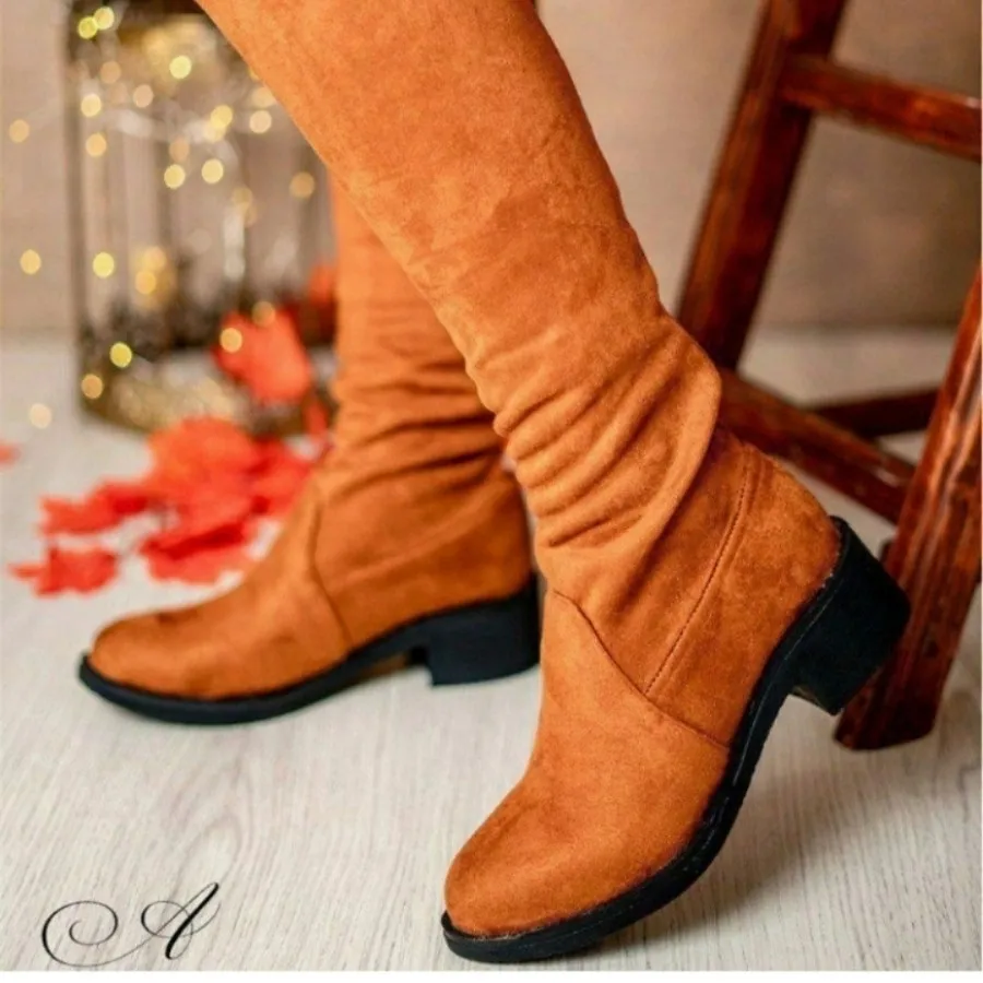 بوت بلند جورابی شتری