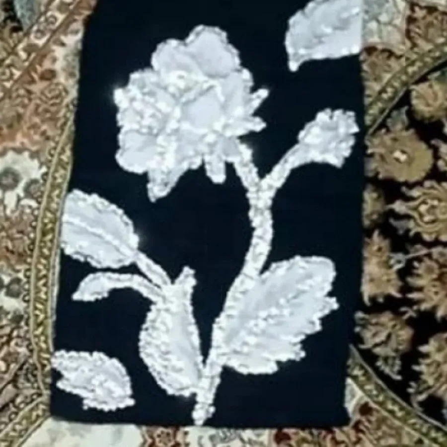 پولک دوزی روی تور و پارچه