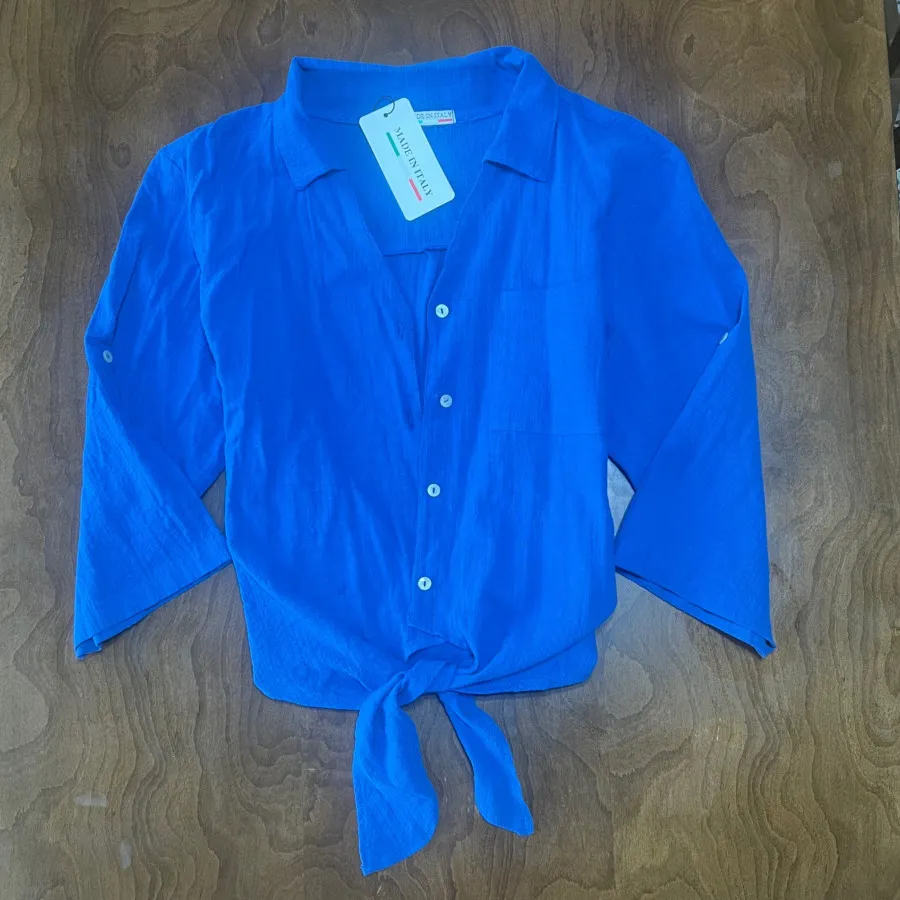 شومیز جلو گره کاربنی