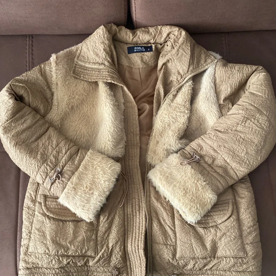 کاپشن خز دار قهوه ای