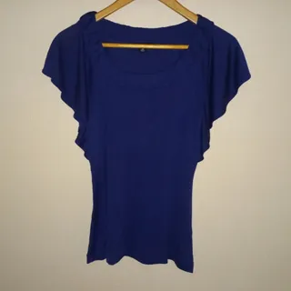 بلوز آستین کلوش کاربنی