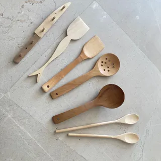 ست چوبی قاشق ملاقه