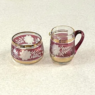 ظرف شیر وشکر بوهمیا قدیمی