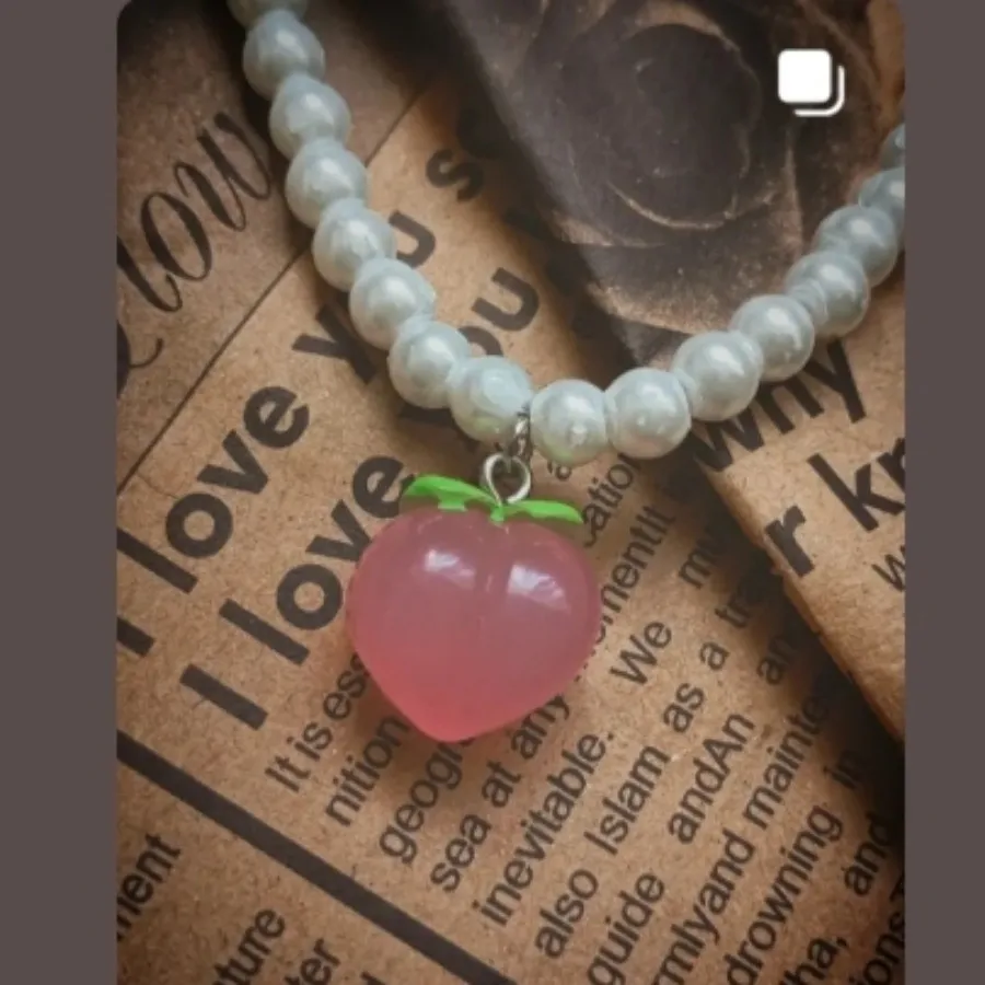 گردنبند مروارید با آویز ه