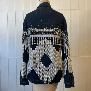 کت جین مرواریدی