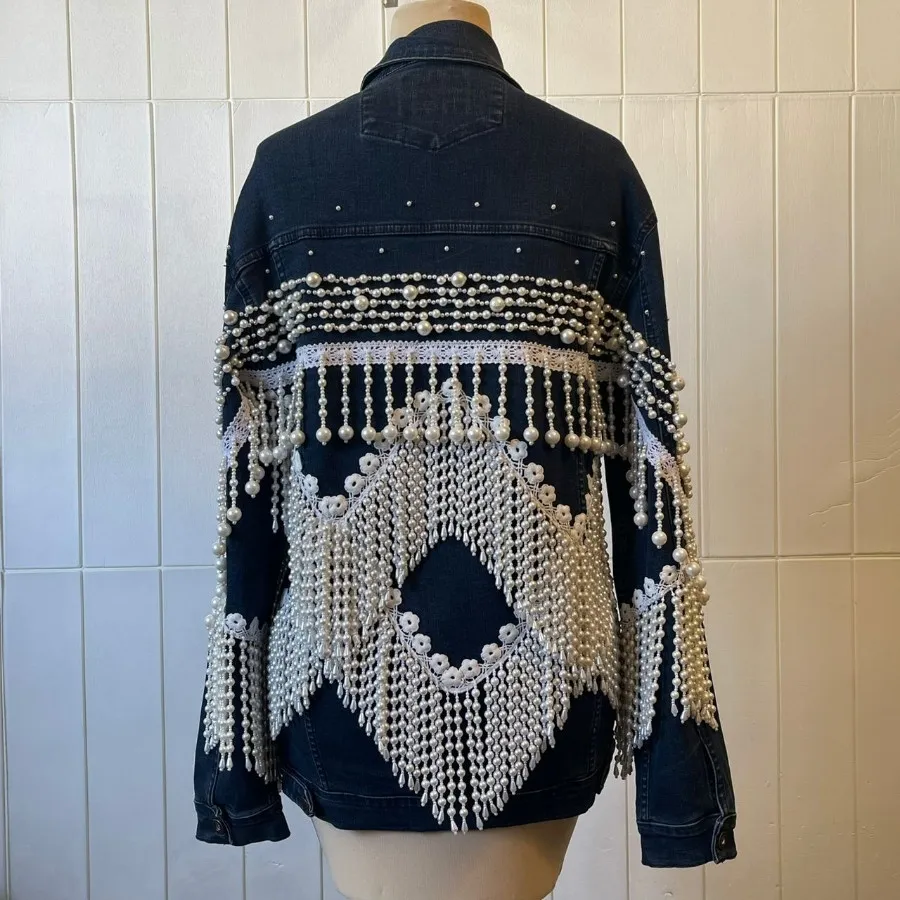 کت جین مرواریدی