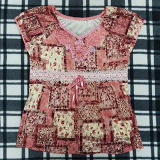 بلوز گیپوری آستین حلقه