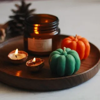 شمع روستیک(شیشه قهوه ای)