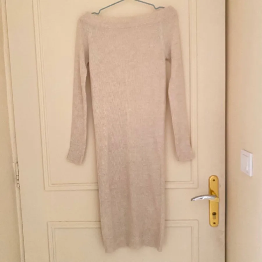 پیراهن بافت یقه قایقی