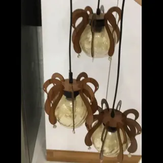 لوستر سه تایی حبابی