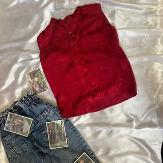 تاپ مجلسی زرشکی