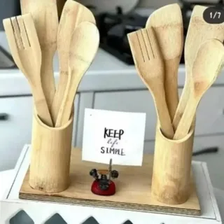 ست کفگیرو قاشق چوبی