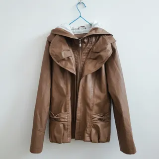 کاپشن چرم قهوه ای آلمانی