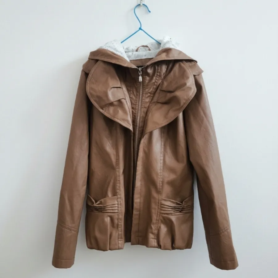 کاپشن چرم قهوه ای آلمانی