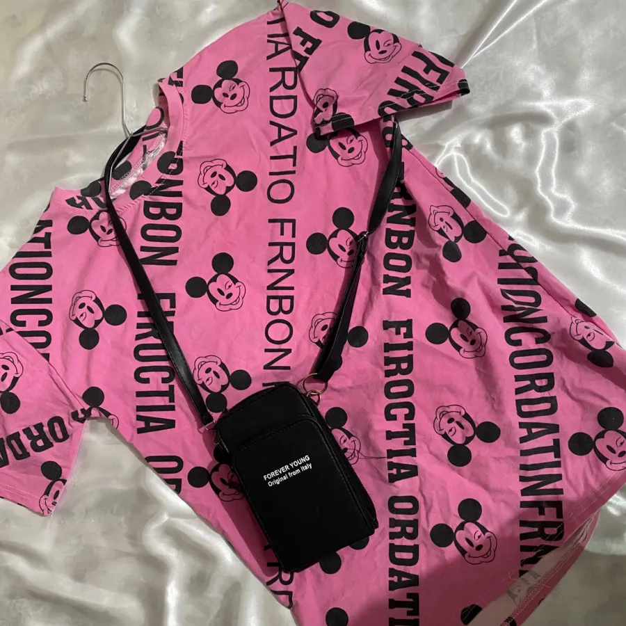 تیشرت لانگ صورتی