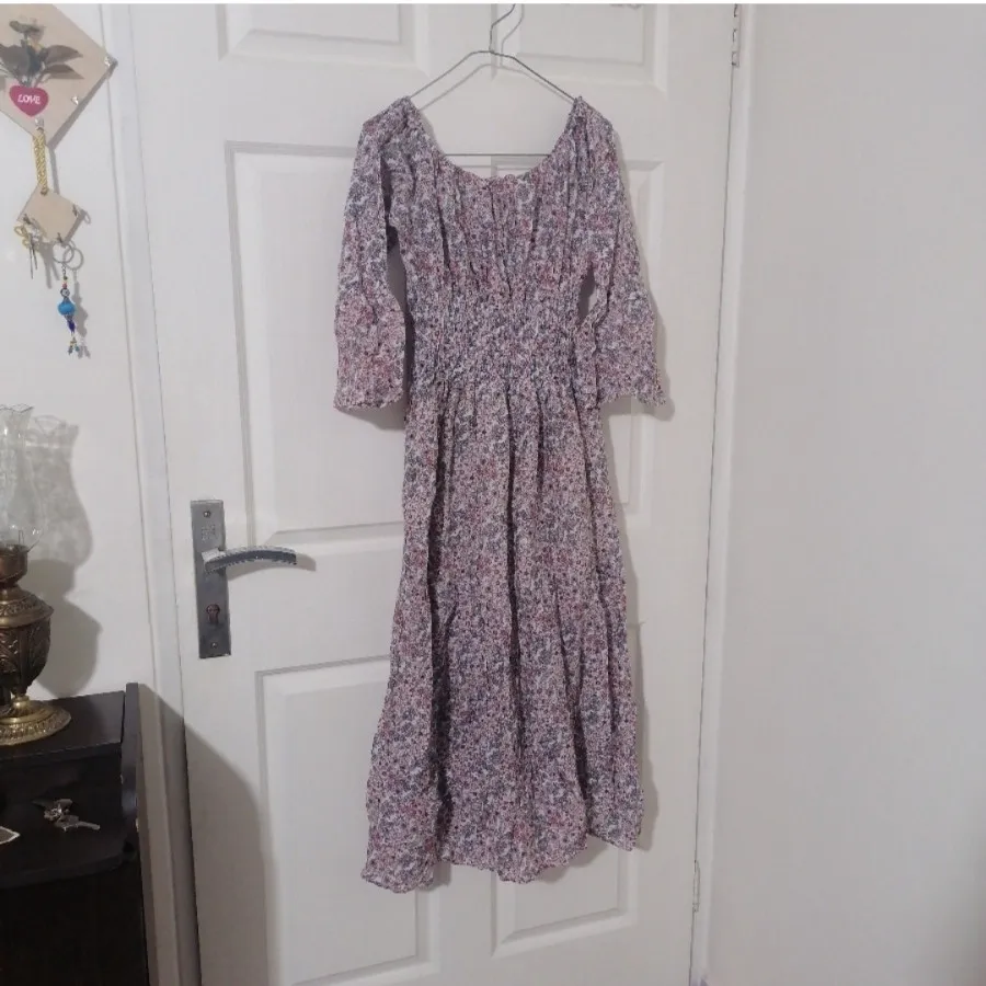 پیراهن نخی عروسکی بلند