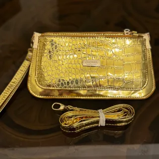 کیف کلاچ طلایی