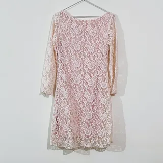 پیراهن گیپور صورتی Alcott