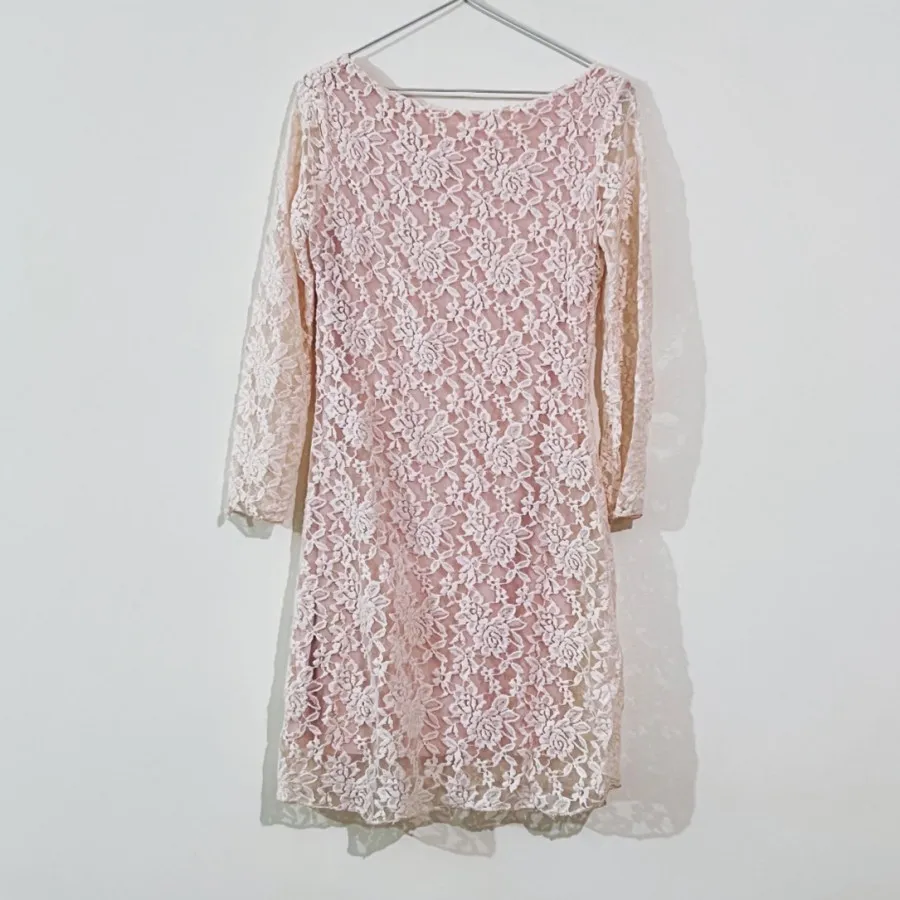 پیراهن گیپور صورتی Alcott