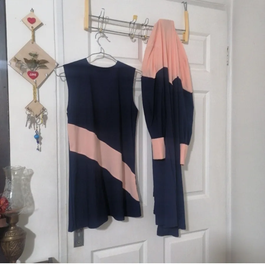 مانتو دوتیکه دورنگ اسپرت