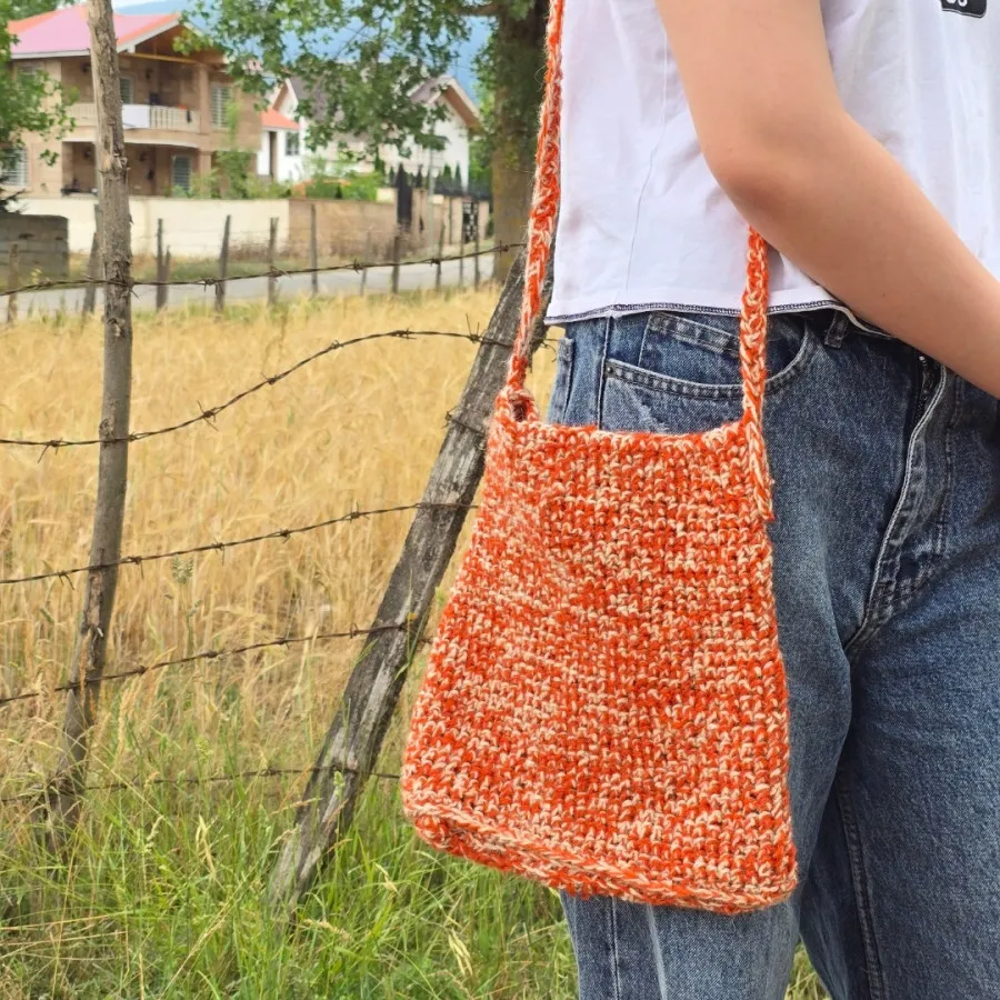 کیف قلاببافی ساده