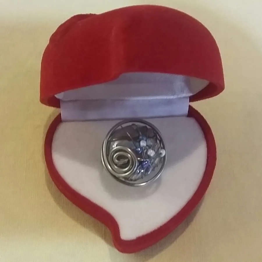 انگشتر فرفورژه رنگ یاسی