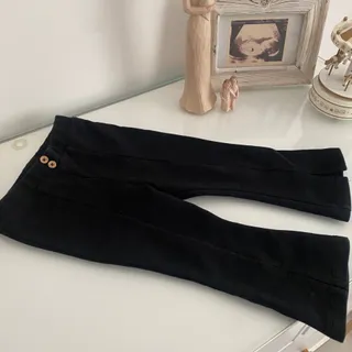 شلوار مشکی جلوچاکدار کودک