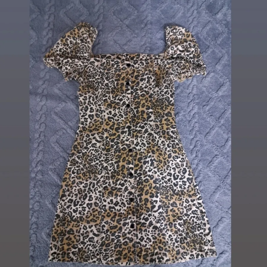 پیراهن جین پلنگی